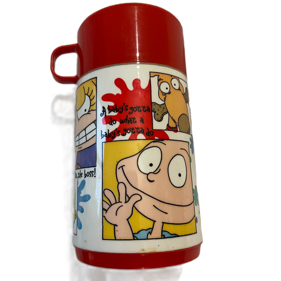 Vintage Nickelodeon Rugrats Thermos Viacom Aladdin 6" 1997 Authentic Rare - Picture 1 of 8